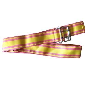 GAP striped wide accent belt Pink and yellow large barbiecore